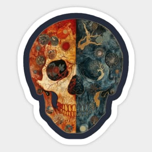 Two Sides Skull Sticker